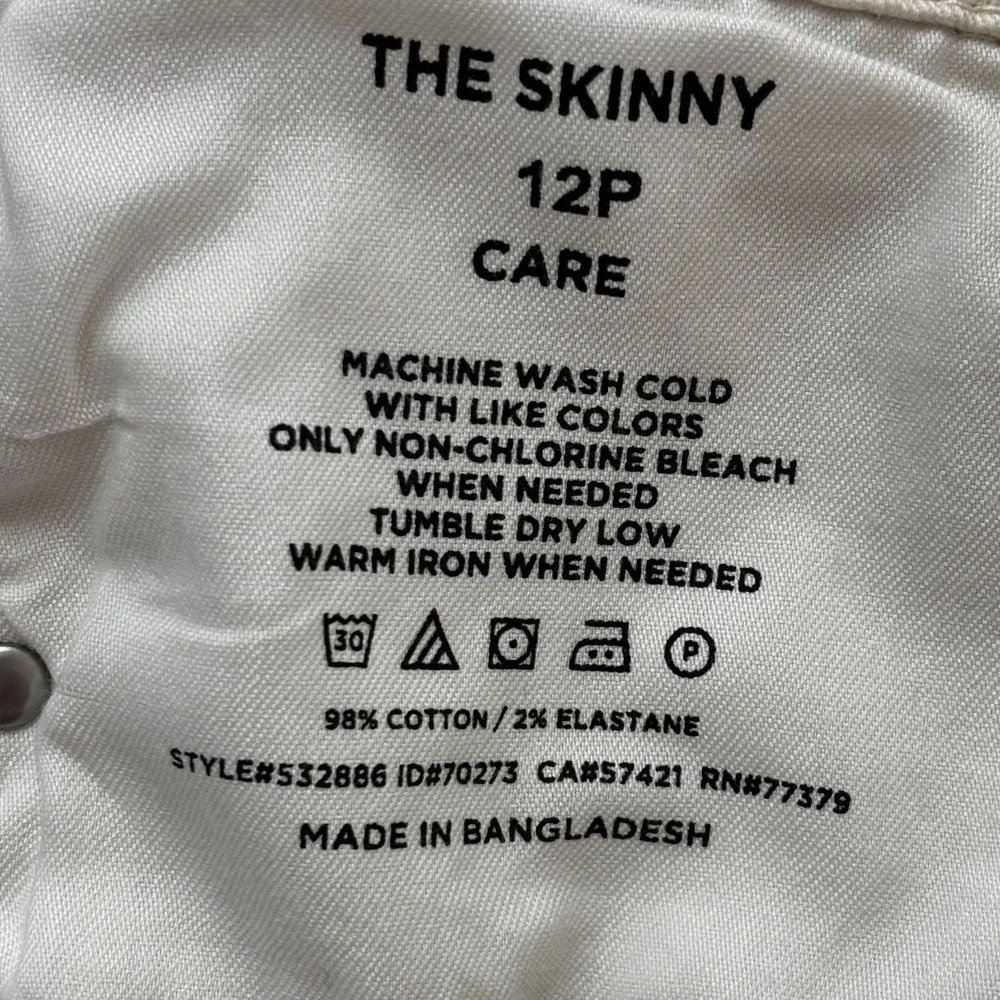 Ann Taylor Skinny Ivory High Rise Jean‎ Chic Clean Lined Sculpting Stretch 12P - Picture 7 of 8